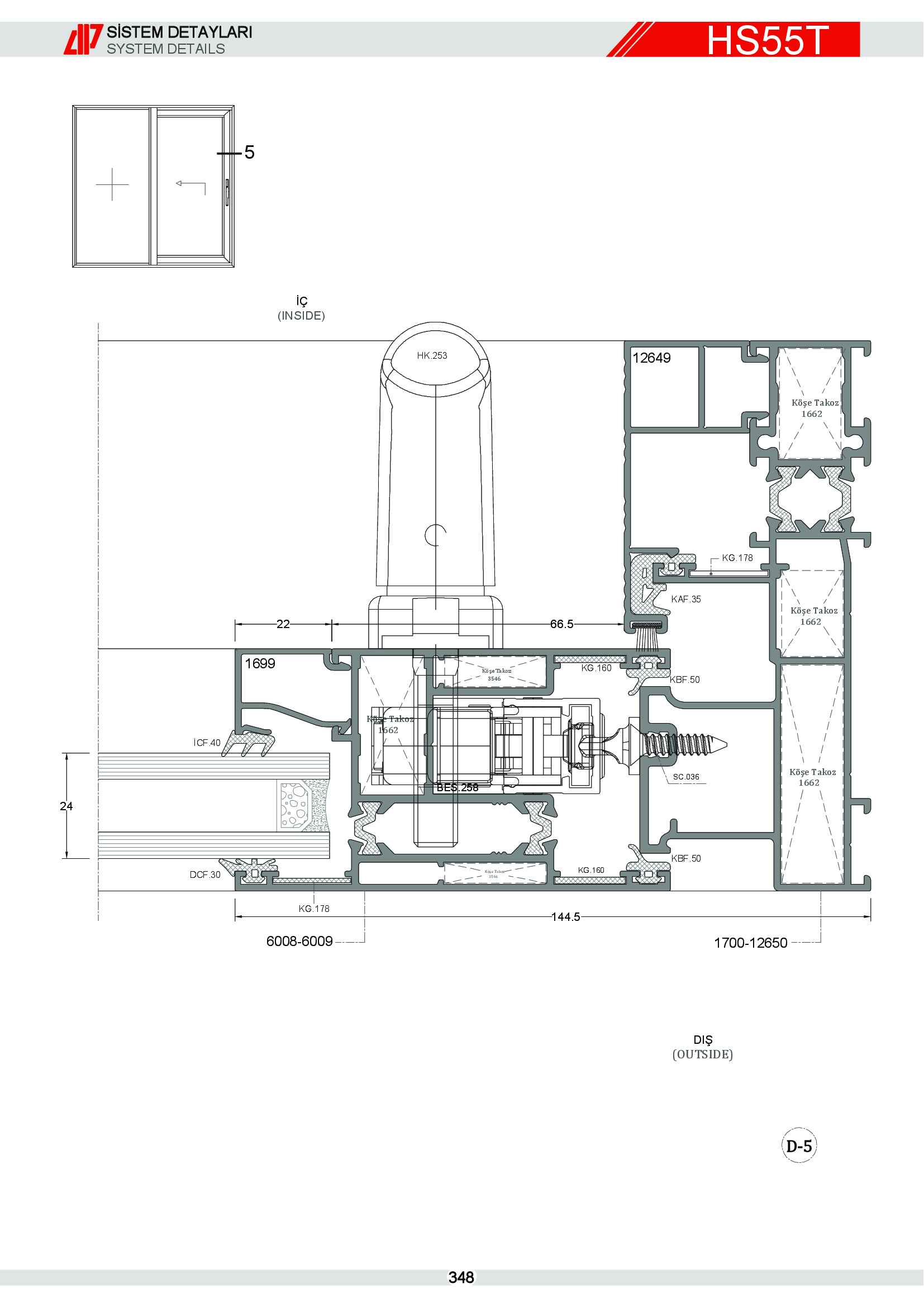 HEBESCHİEBE SÜRME ALÜMİNYUM 56